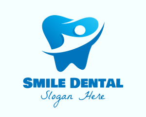 Gradient Blue Dentist logo design