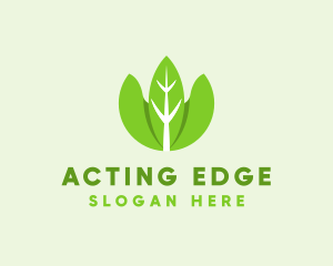 Organic Herb Leaves  logo design