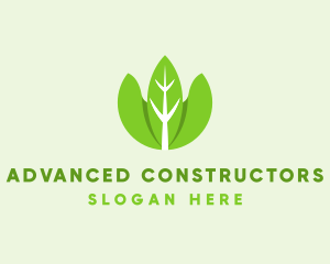 Organic Herb Leaves  logo design