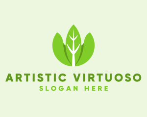 Organic Herb Leaves  logo design