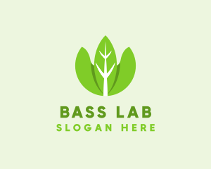 Organic Herb Leaves  logo design