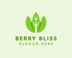 Organic Herb Leaves  logo design