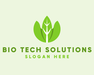 Organic Herb Leaves  logo design