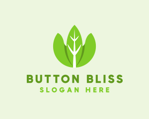 Organic Herb Leaves  logo design