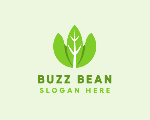 Organic Herb Leaves  logo design