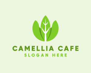 Organic Herb Leaves  logo design