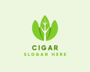 Organic Herb Leaves  logo design