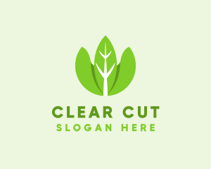 Organic Herb Leaves  logo design