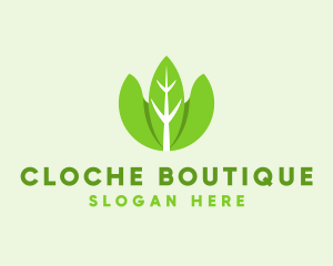 Organic Herb Leaves  logo design