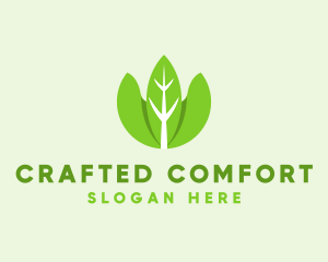 Organic Herb Leaves  logo design