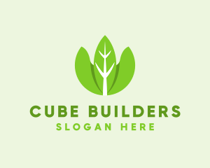 Organic Herb Leaves  logo design