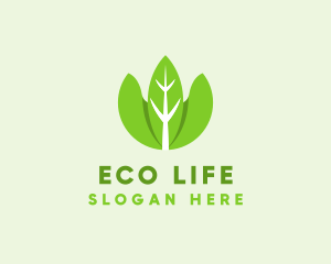 Organic Herb Leaves  logo design