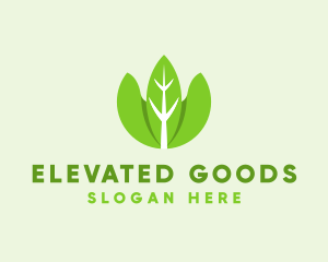 Organic Herb Leaves  logo design