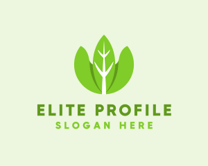 Organic Herb Leaves  logo design