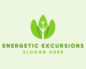 Organic Herb Leaves  logo design