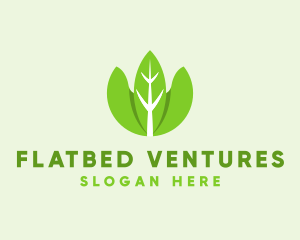 Organic Herb Leaves  logo design