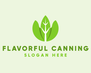 Organic Herb Leaves  logo design