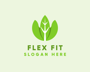 Organic Herb Leaves  logo design