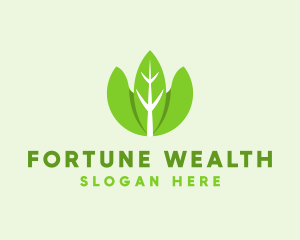 Organic Herb Leaves  logo design