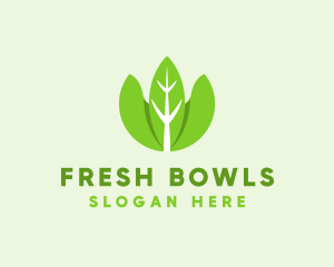 Organic Herb Leaves  logo design