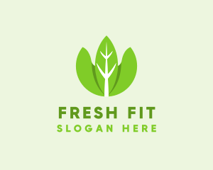 Organic Herb Leaves  logo design