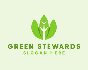 Organic Herb Leaves  logo design