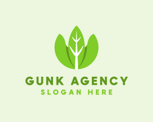 Organic Herb Leaves  logo design