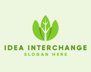 Organic Herb Leaves  logo design