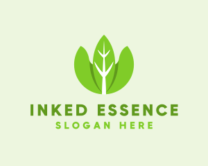 Organic Herb Leaves  logo design