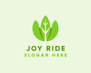 Organic Herb Leaves  logo design