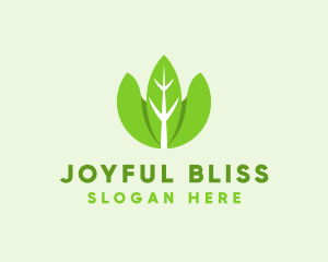 Organic Herb Leaves  logo design