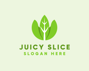 Organic Herb Leaves  logo design