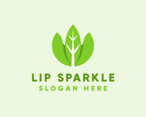 Organic Herb Leaves  logo design