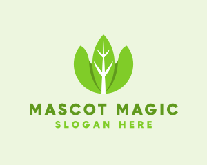 Organic Herb Leaves  logo design