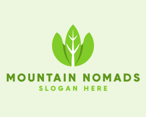 Organic Herb Leaves  logo design