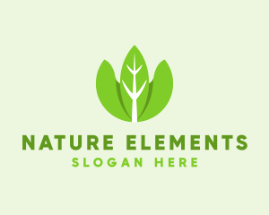 Organic Herb Leaves  logo design