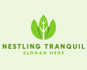 Organic Herb Leaves  logo design