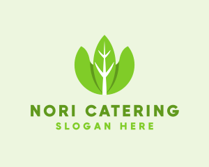 Organic Herb Leaves  logo design