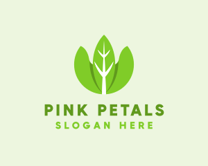 Organic Herb Leaves  logo design