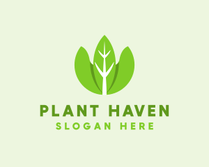 Organic Herb Leaves  logo design