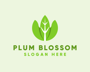 Organic Herb Leaves  logo design