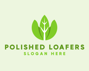 Organic Herb Leaves  logo design