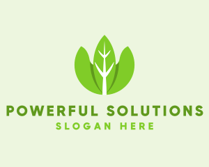 Organic Herb Leaves  logo design