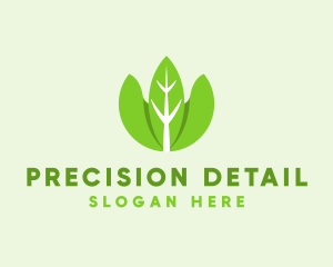 Organic Herb Leaves  logo design