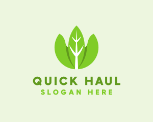 Organic Herb Leaves  logo design