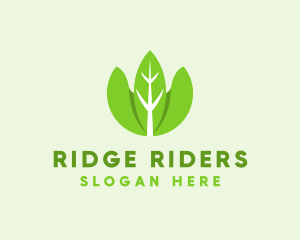 Organic Herb Leaves  logo design