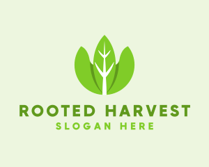 Organic Herb Leaves  logo design