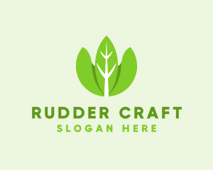 Organic Herb Leaves  logo design