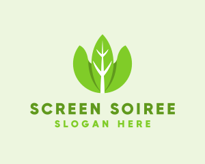 Organic Herb Leaves  logo design