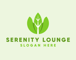 Organic Herb Leaves  logo design